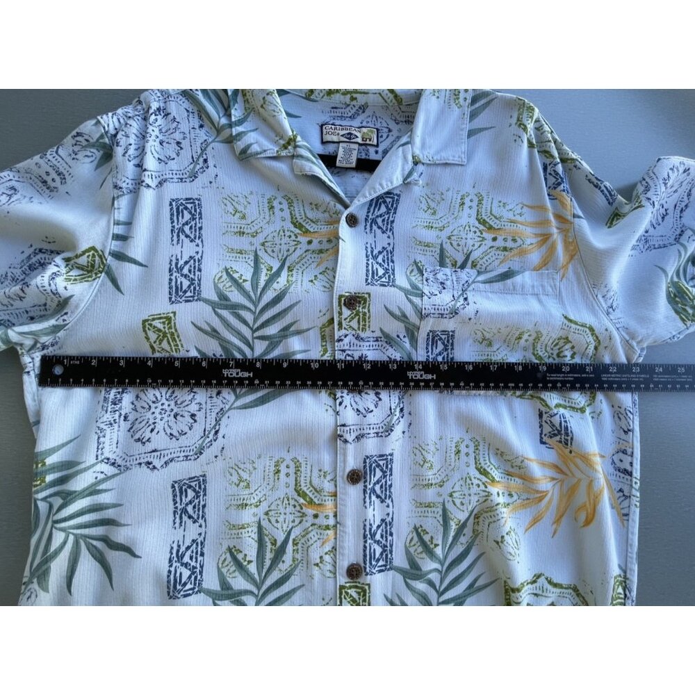 CARIBBEAN JOE Hawaiian Style Men's Shirt  Size XL 100% Rayon - Picture 7 of 13